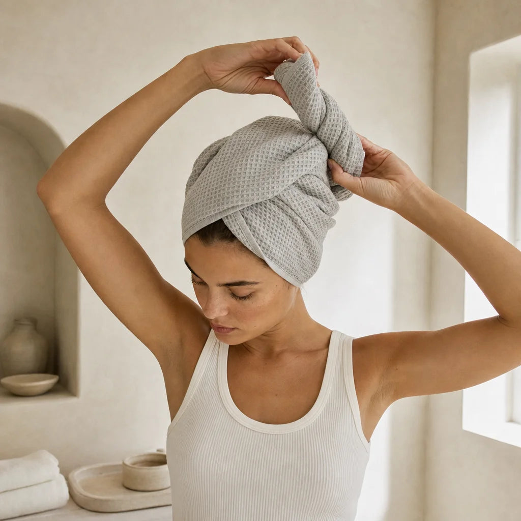 Wrapping the towel